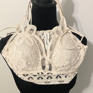 Cream Lace Bralette